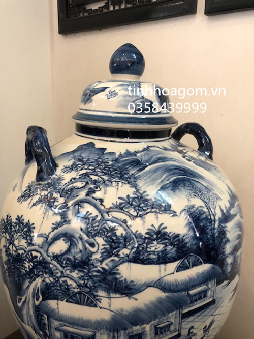 Bình ngâm rượu sứ Bát Tràng 50l
