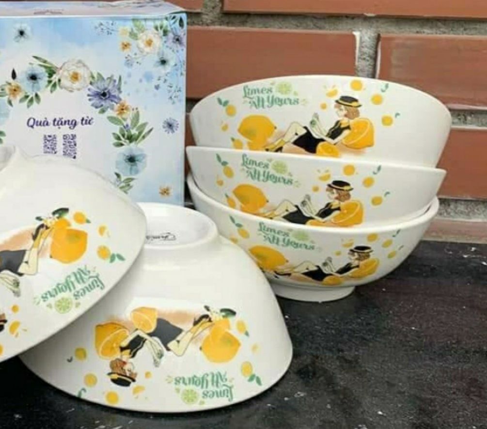 bộ 4 Tô sứ 7in cao cấp