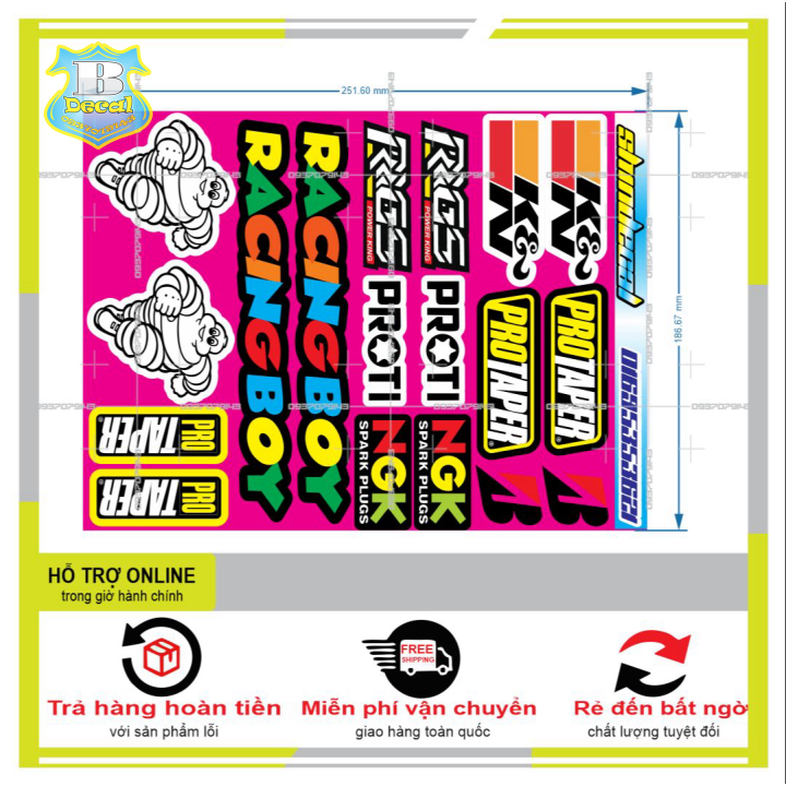 Logo sticker racing boy