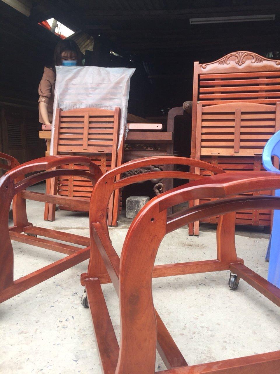 Ghế thư giãn gỗ dẻ cau loại to 3 dây