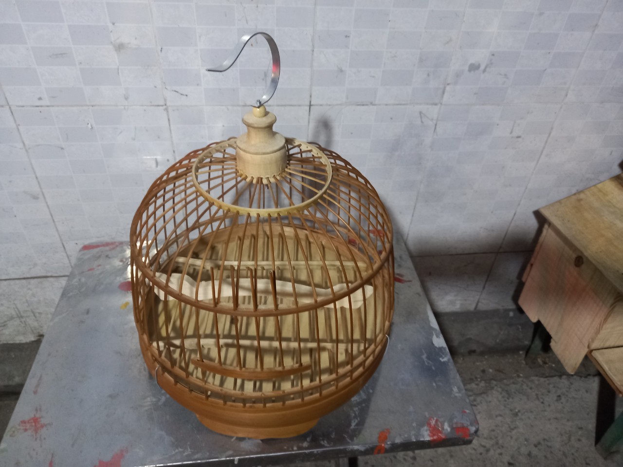 (HCM) LỒNG CHIM CU GÁY BẰNG TRE