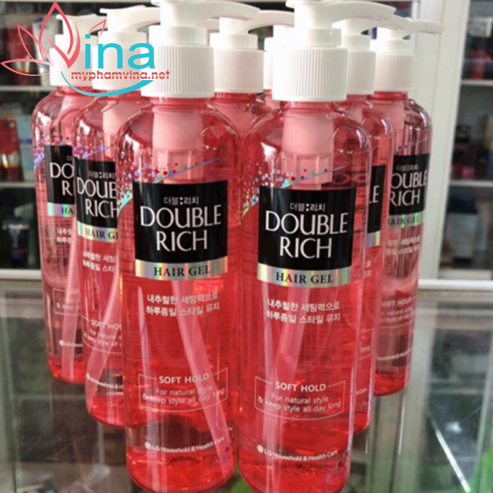 [HCM]Gel giữ nếp dưỡng tóc Double Rich 250ml (màu hồng)