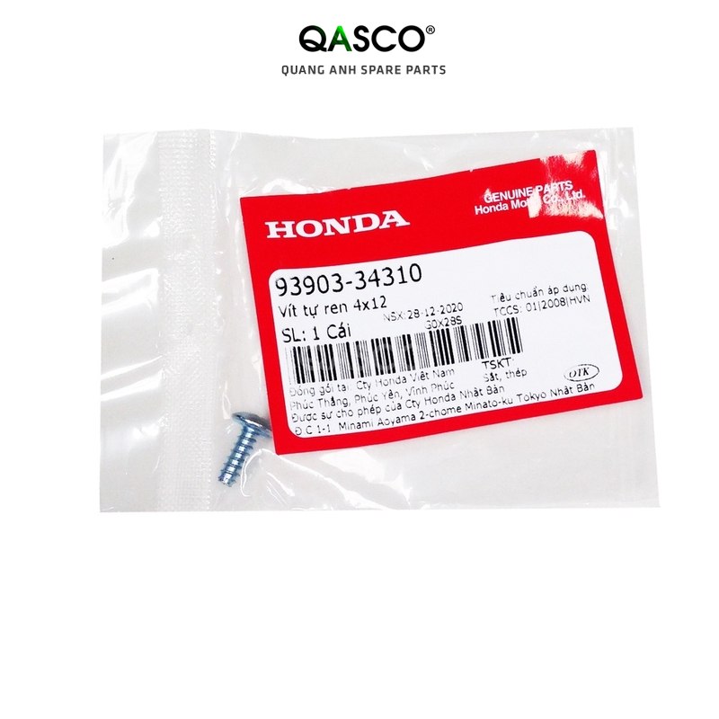 Vít tự ren honda nhiều dòng xe 4x12 _1349