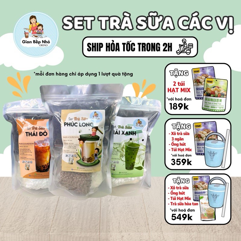 [HCM] Set Nguyên Liệu Tự Pha Trà Sữa Thái Đỏ (30-35 ly)
