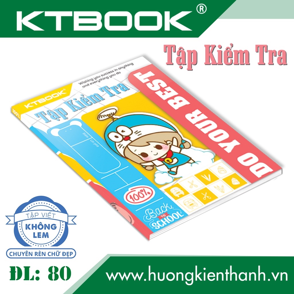 ▲✟ 10 cuốn Tập ểm Tra ĐL 80 (10 cuốn/gói)