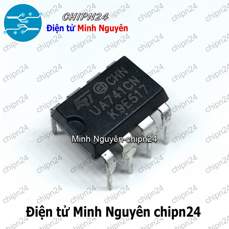 [4 con] (DIP) IC LM741 DIP-8 (UA741) (IC OPAMP khuếch đại độ lợi cao) - HH000348