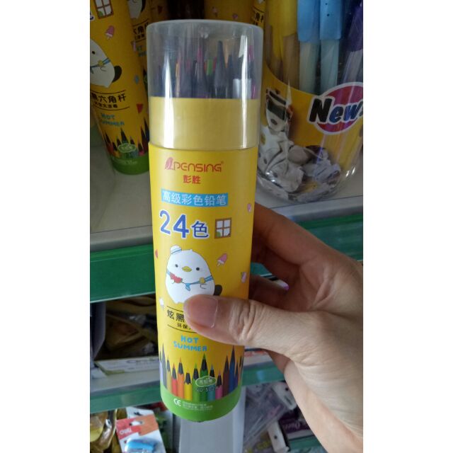 Ống bút chì 24 màu tô vẽ