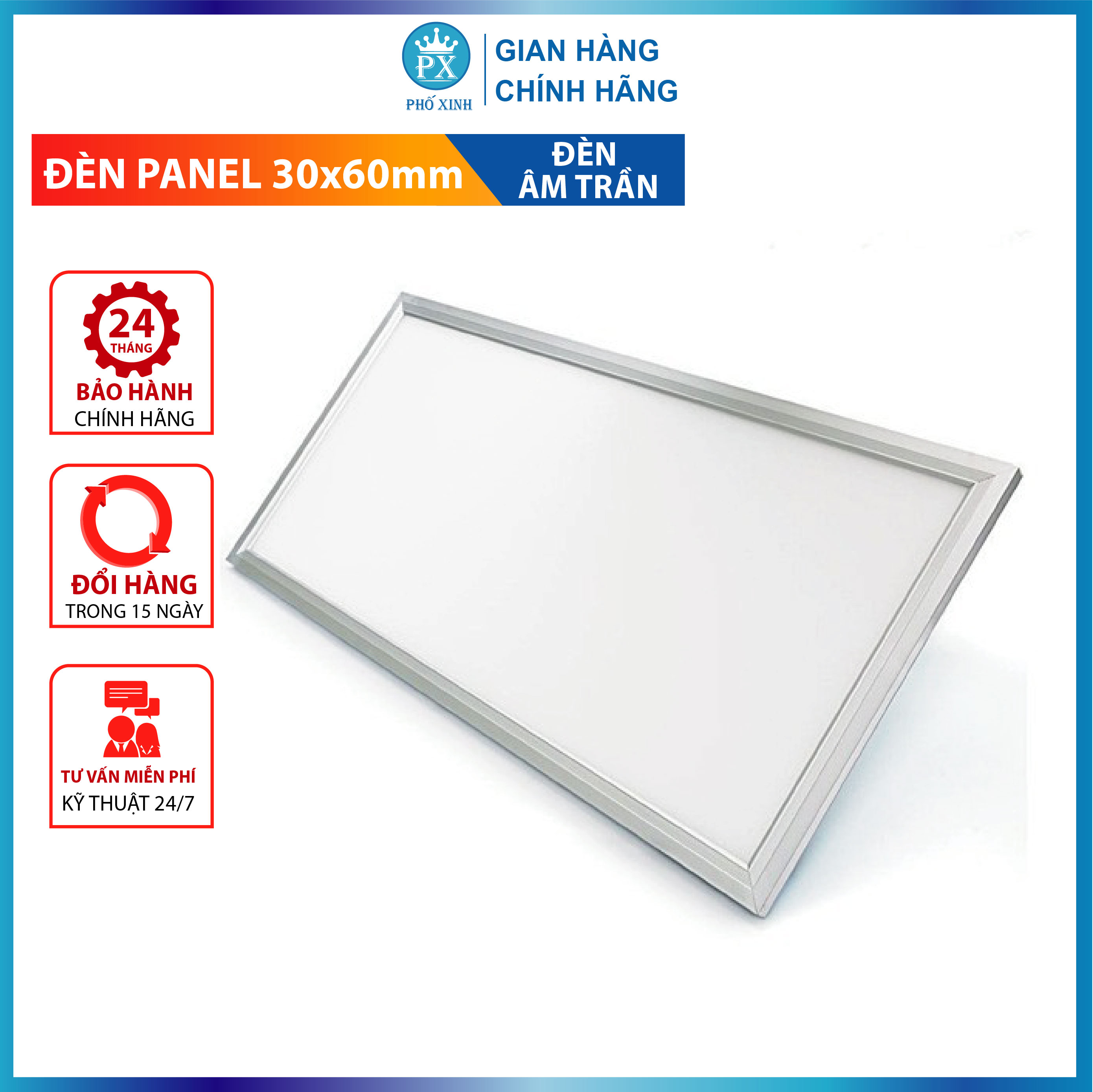 Đèn panel, đèn led âm trần 300x600 - 36W đèn led panel 30x60