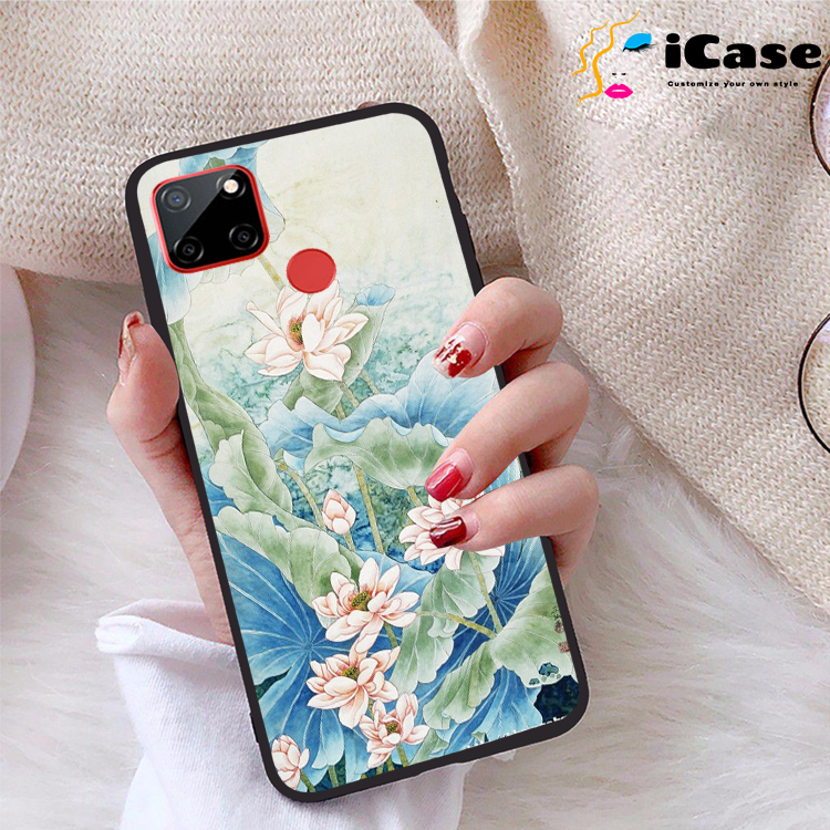 Ốp lưng Realme C12 viền dẻo TPU BST Sen