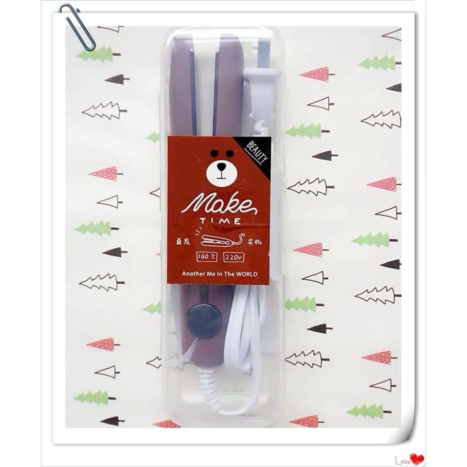 Máy là tóc, duỗi thẳng tóc mini Make Time hình thú cute, máy làm tóc mini, máy là tóc thẳng, máy duỗi tóc cao cấp, nóng nhanh, ép tóc an toàn dễ tạo kiểu - Giao màu ngẫu nhiên