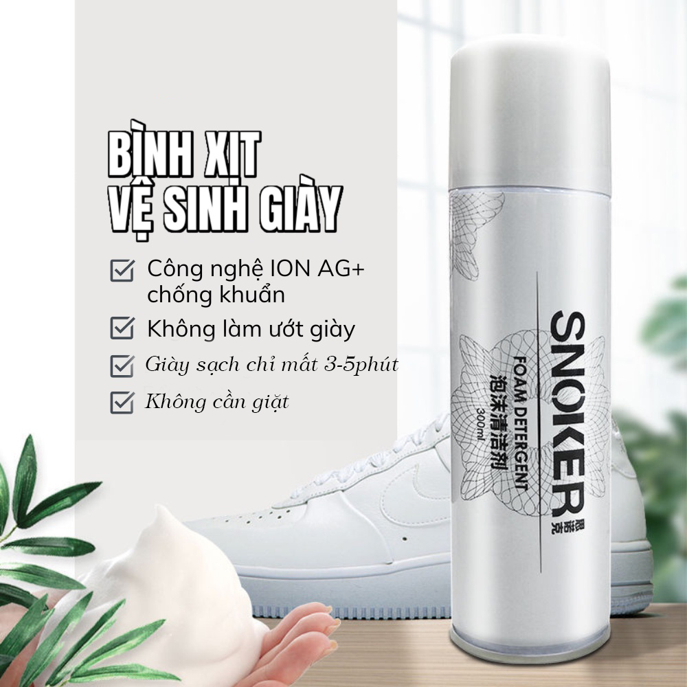 Chai Xịt Bọt Làm Sạch Giày SNOKER