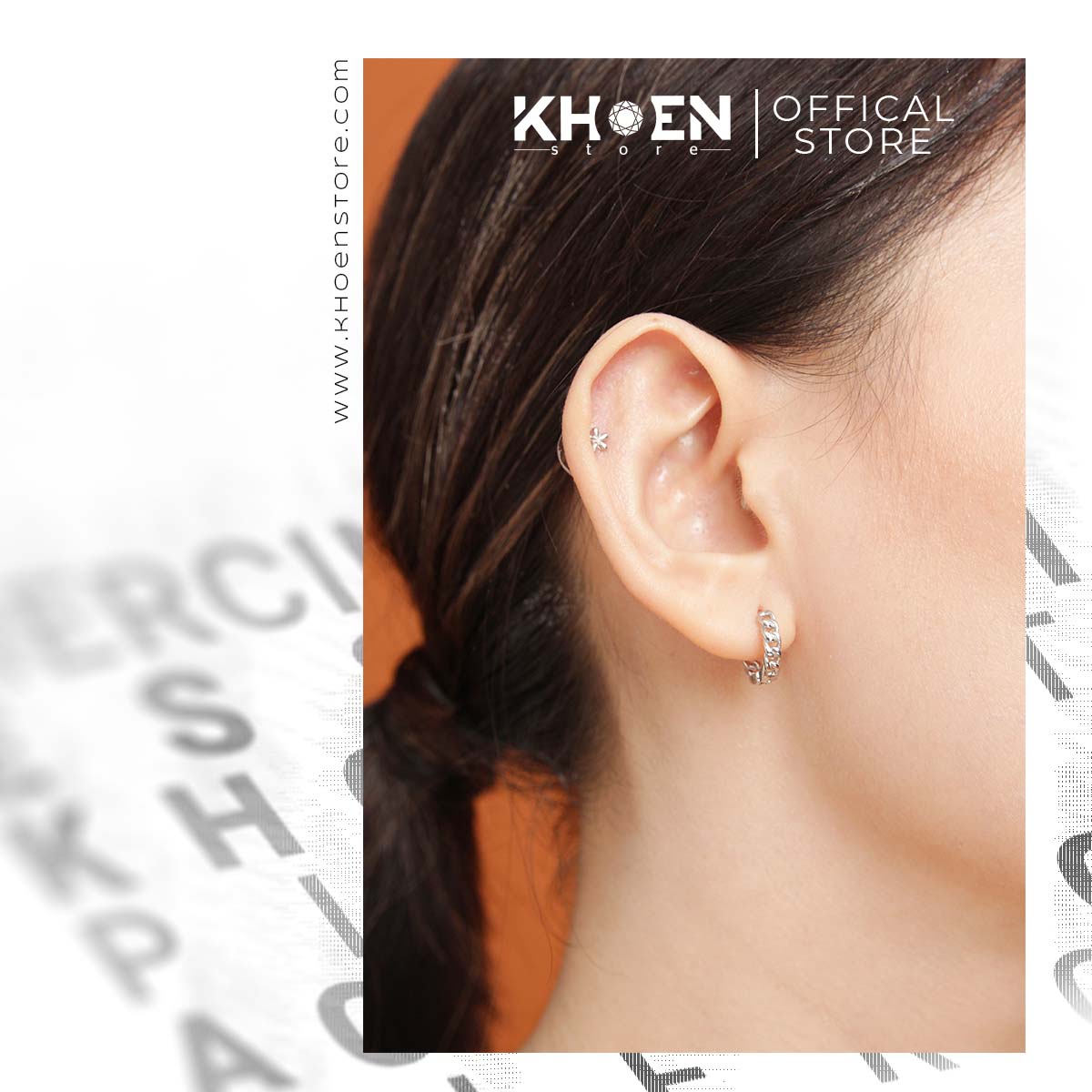 (1 Chiếc) Khuyên Tròn xích - Bạc 925 - Khoen Store