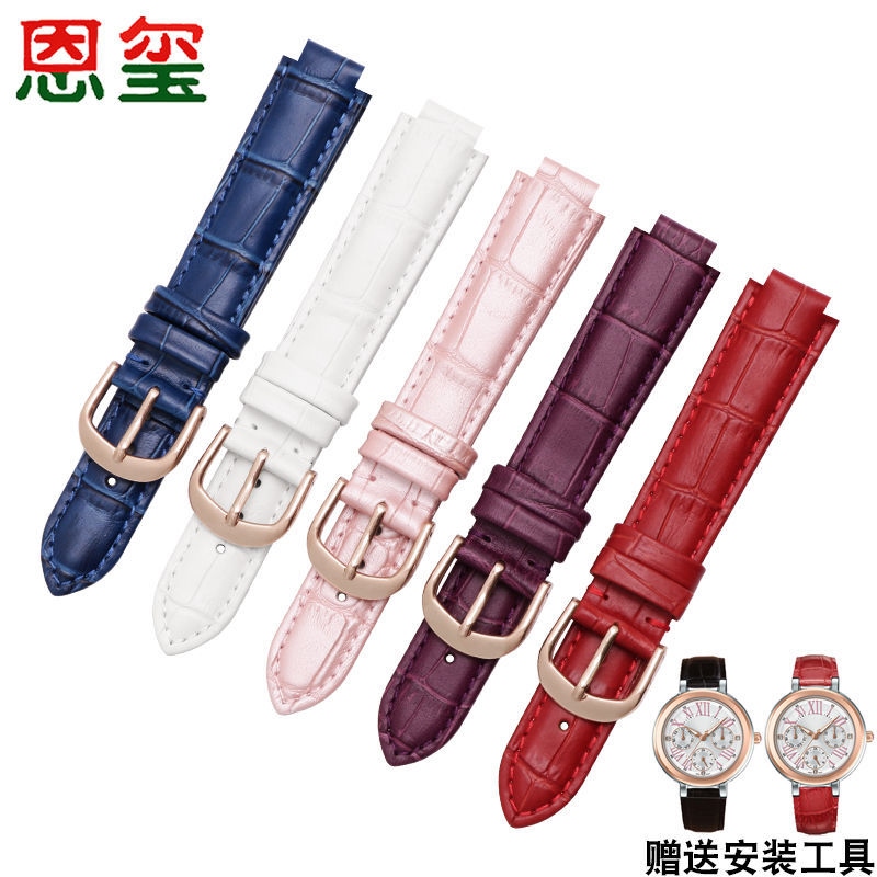 Dây Đeo Đồng Hồ Bằng Da Thật Dây đồng hồ da cao cấp Dây đồng hồ da lồi phù hợp với dây đeo đồng hồ folli follie Follie Follie Casio SHE3034D nữ