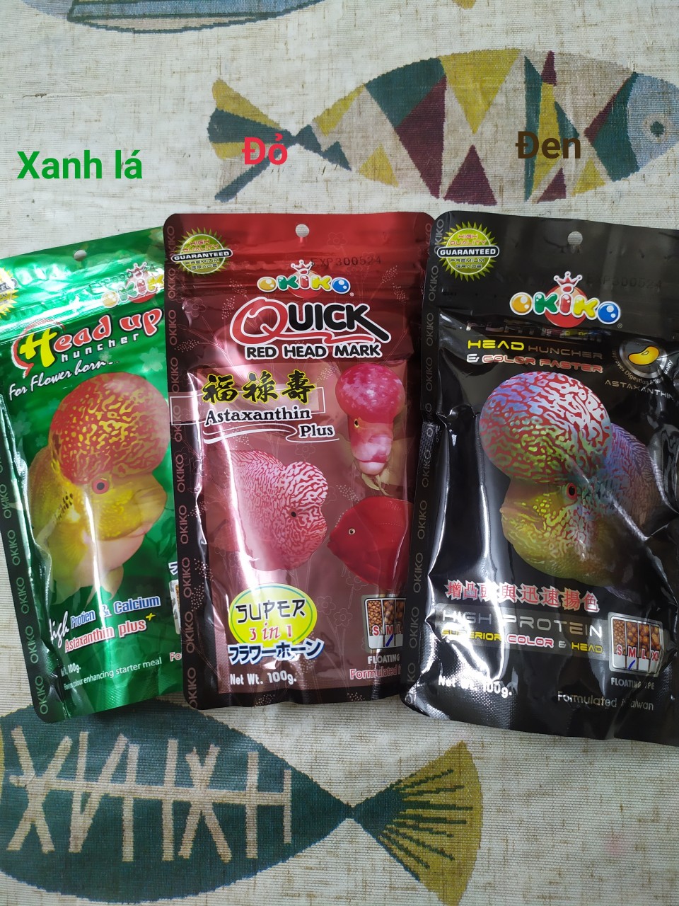 [Chọn màu] Thức Ăn Cá La Hán Okiko 100g.