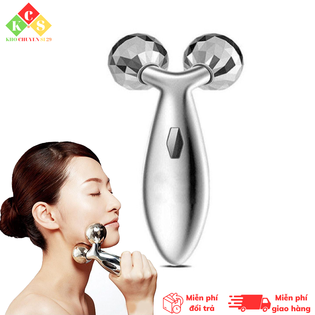 Con lăn 3D massage thon gọn cơ thể tạo hình Vline thon gọn mặt cằm cánh mũi bắp tay bắp chân đùi