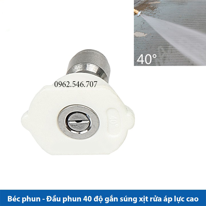 Bộ 4 Béc phun kèm khớp nối nhanh - Đầu béc gắn súng xịt rửa của máy rửa xe áp lực cao - Ren nối nhanh 1/4 inch