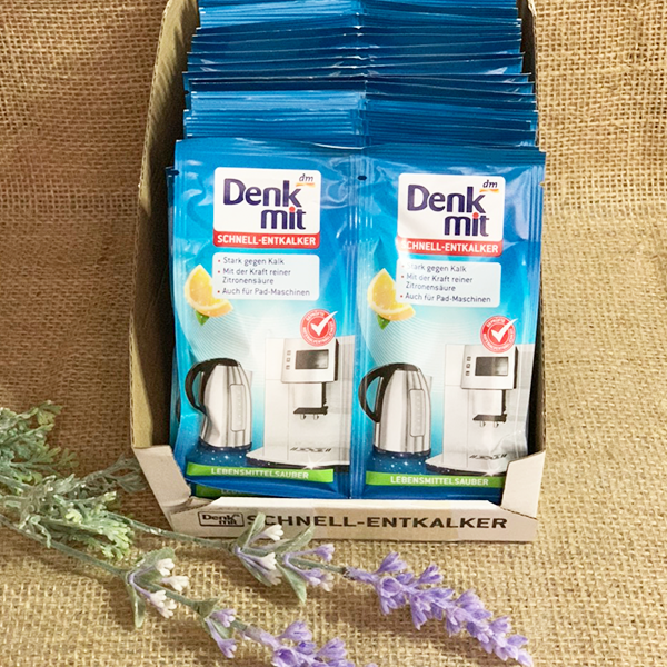 SET 2 GÓI BỘT TẨY CẶN CANXI CHO ẤM SIÊU TỐC, MÁY PHA CÀ PHÊ DENKMIT ( set 2 gói x25gr) NHẬP KHẨU ĐỨC