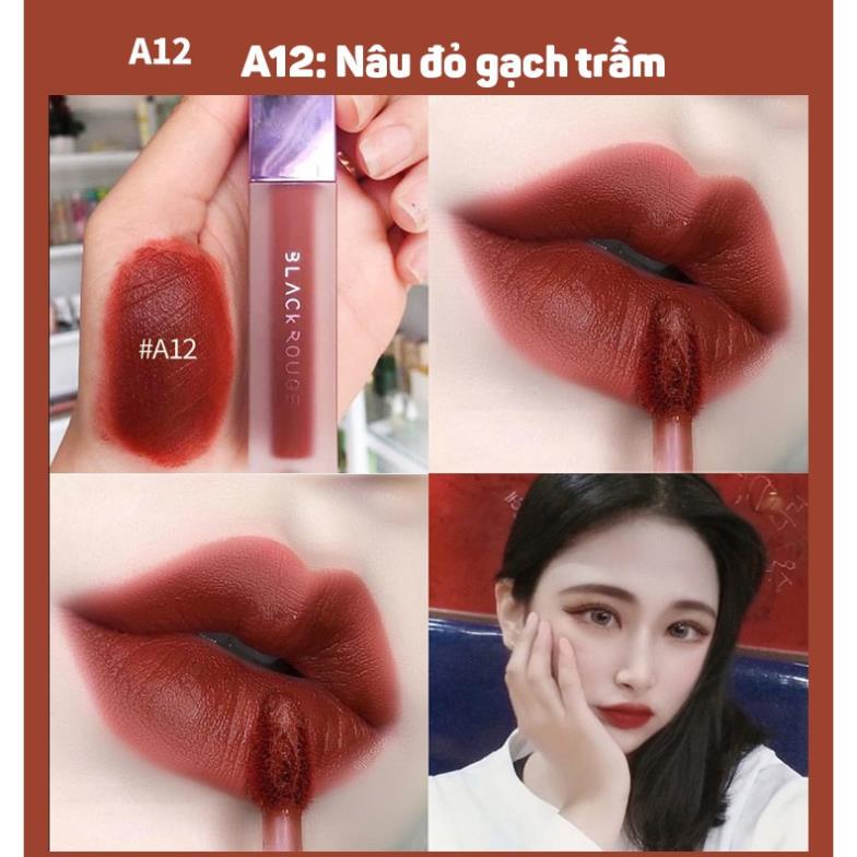 Son A12 nắp tím Handmade - chất son lỳ đẹp, full màu lựa chọn