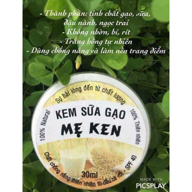 KEM GẠO THIÊN NHIÊN MẸ KEN