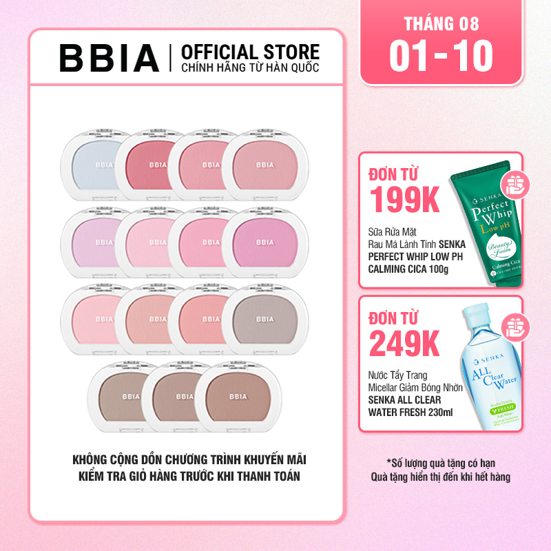 Phấn má hồng mịn lì, đa năng BBIA Last Blush 4g