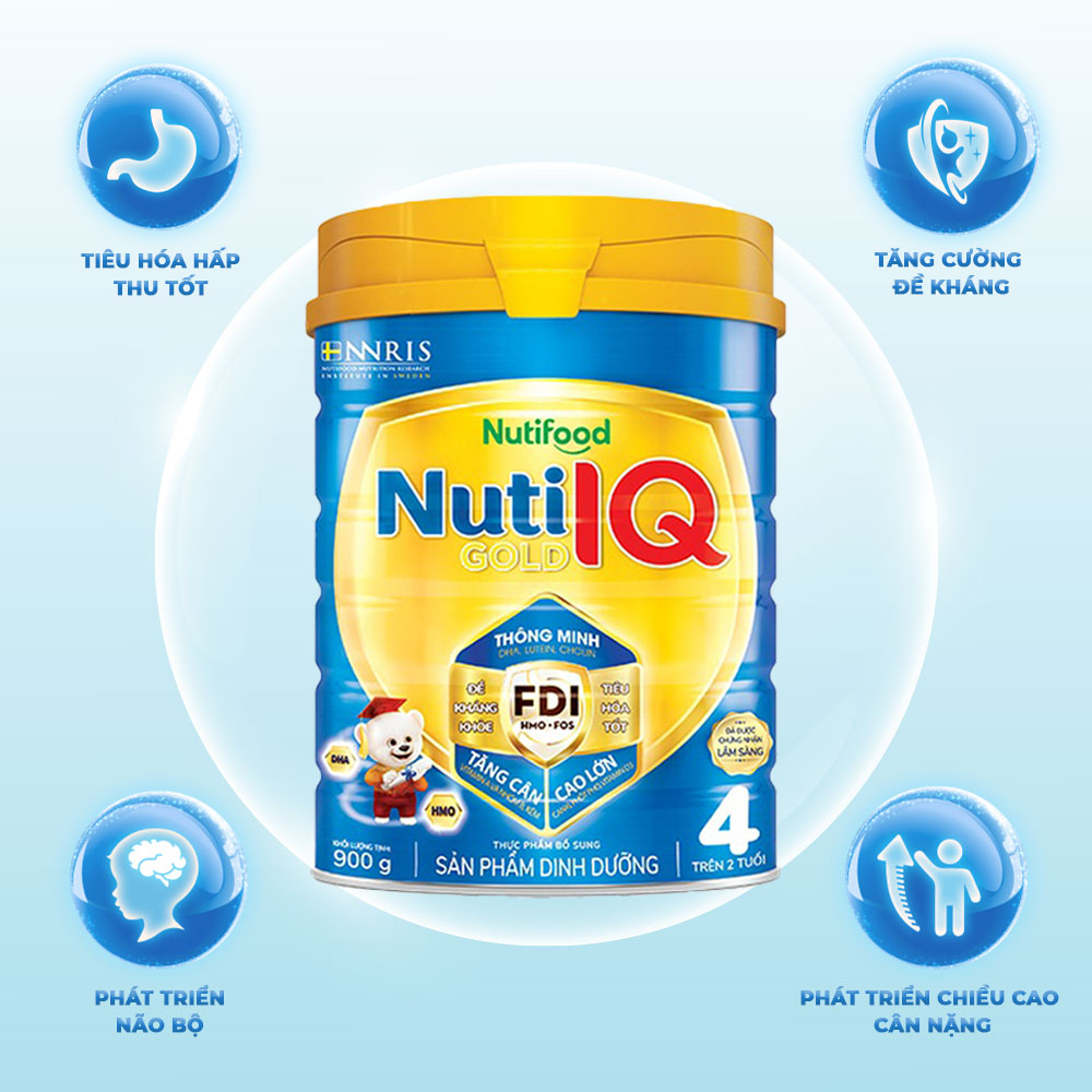 [Hoàn tiền 12%] [HCM]Sữa Bột Nuti IQ Gold 4 900g