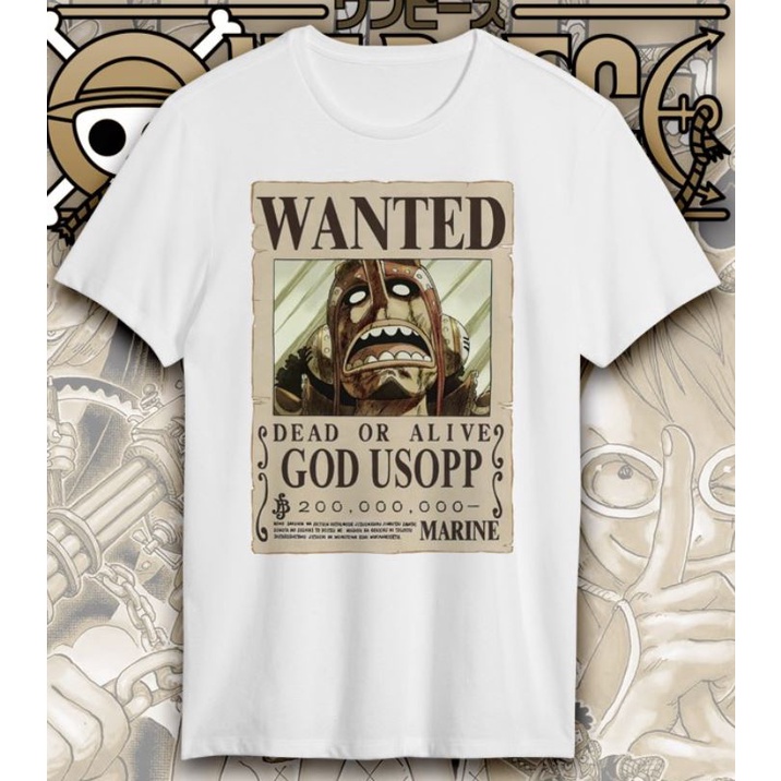Áo thun anime unisex onepiece wanted truy nã, luffy sanji nami franky cực chất