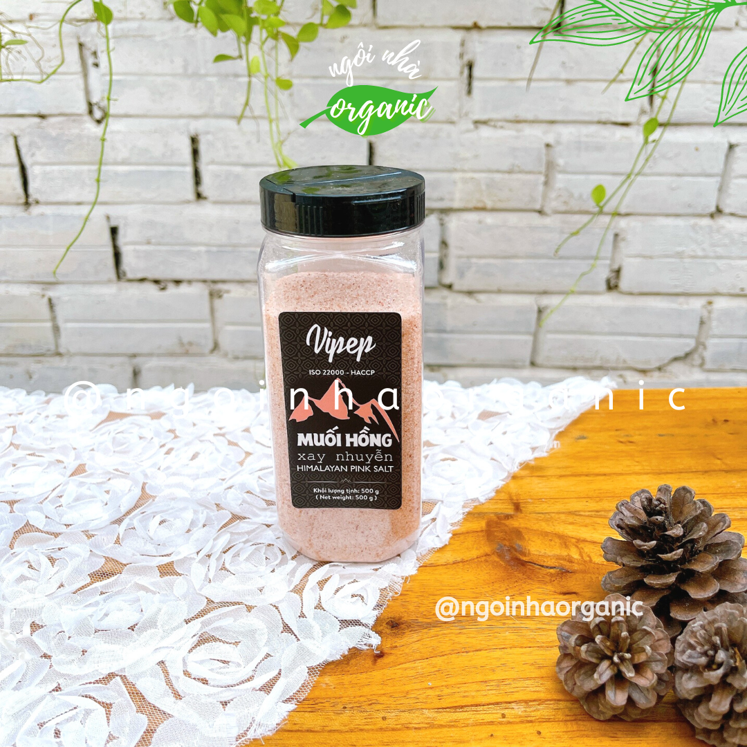 Muối hồng hạt mịn Himalayan Vipep