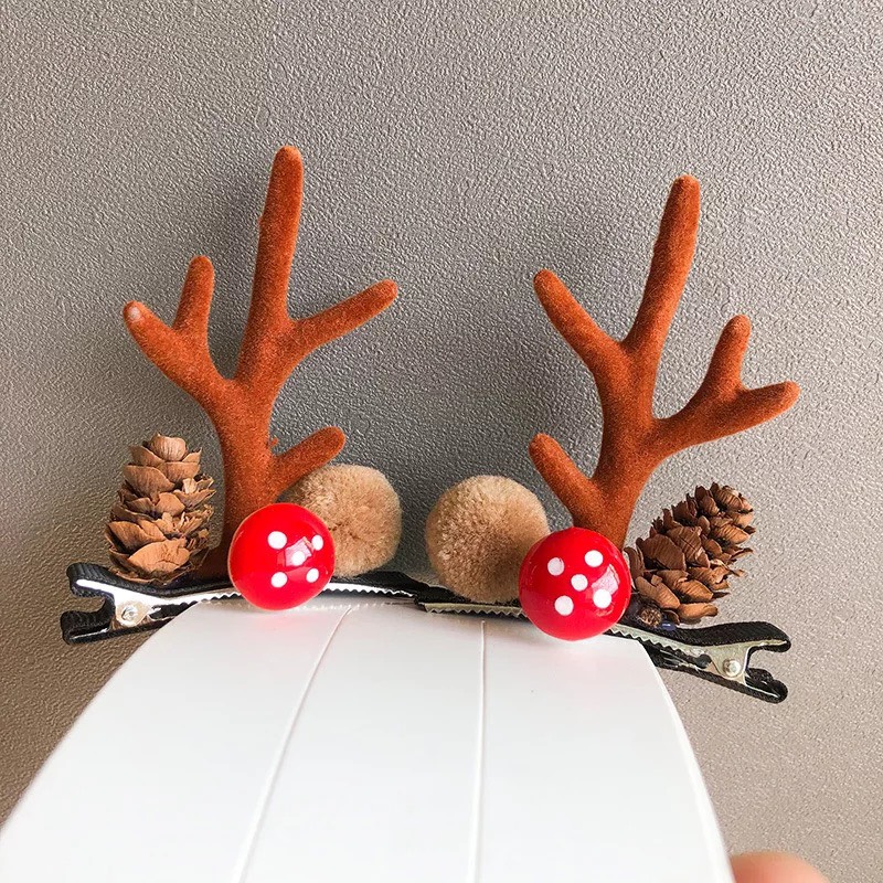SET 2 KẸP TÓC NOEL GIÁNG SINH SIÊU XINH CHO BÉ GÁI