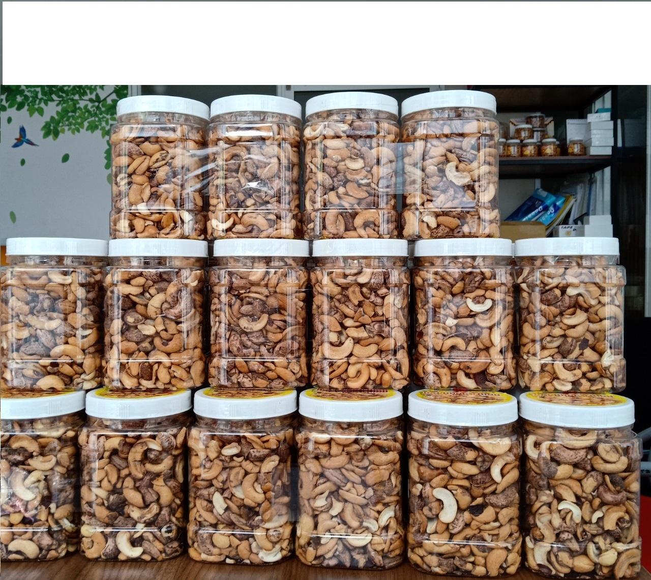 Hạt điều rang muối Bình Phước 1 ký (gồm 2 hộp) - Loại vỡ