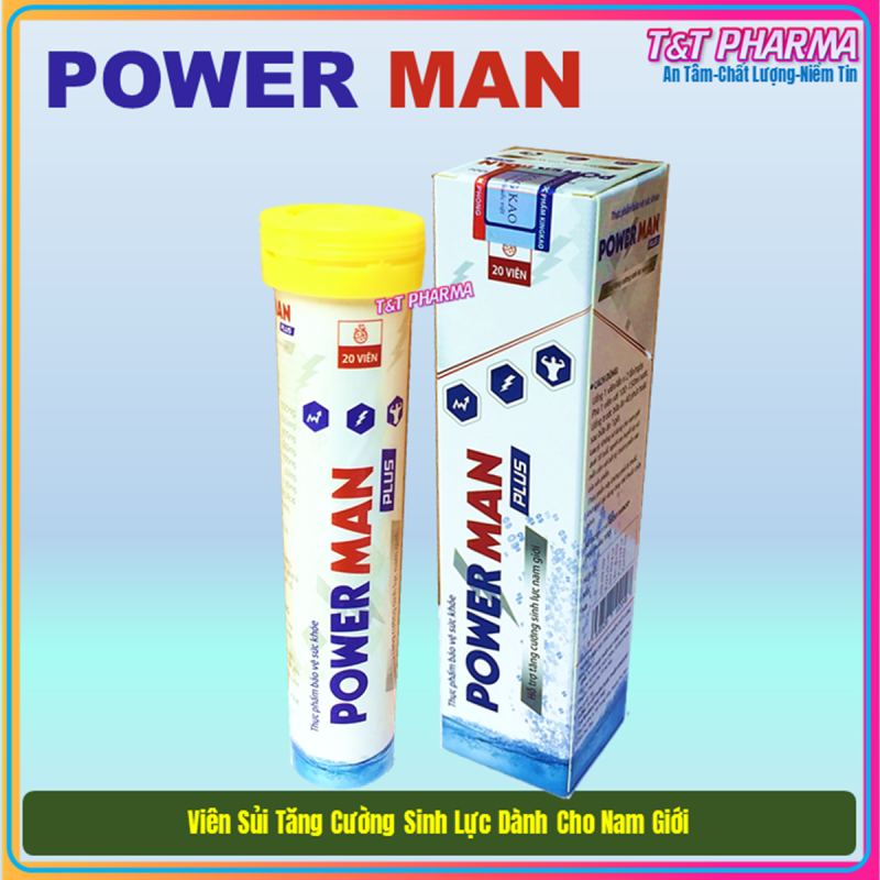Viên Sủi Power Man - Tăng Cường Sinh Lý - Hỗ Trợ 1h - Bí Quyết Chinh Phục - Thể Hiện Bản Linh Đàn Ông