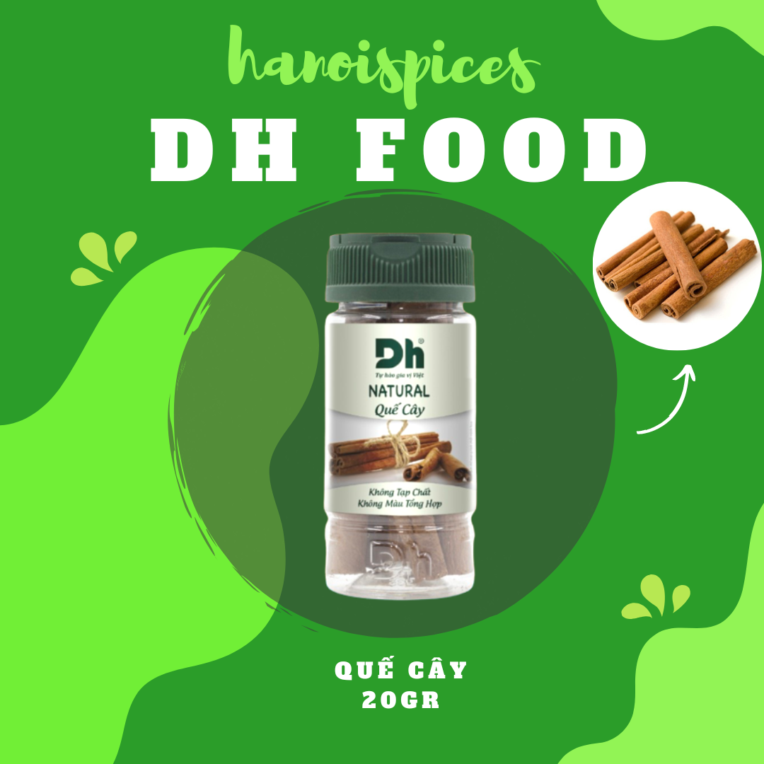 Quế cây Dh Foods Natural hũ 20g - Quế thanh cạo vỏ Dh Foods