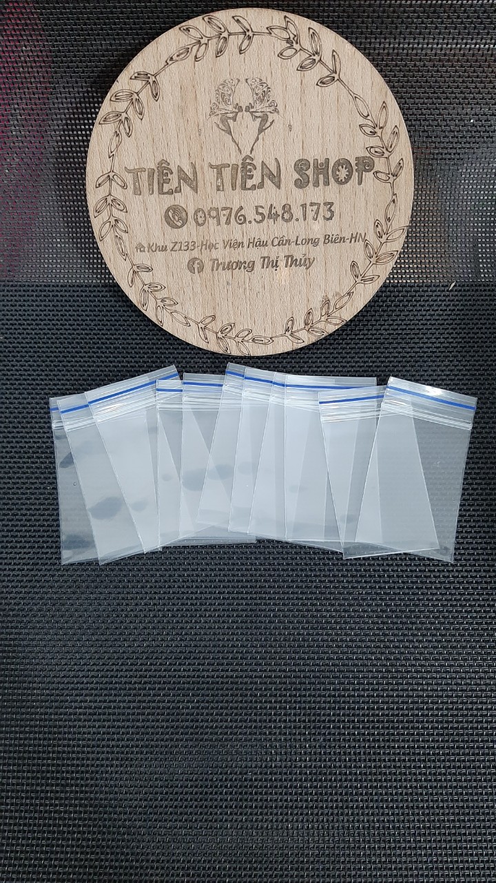 100 gam túi zip chỉ xanh mỏng chọn size
