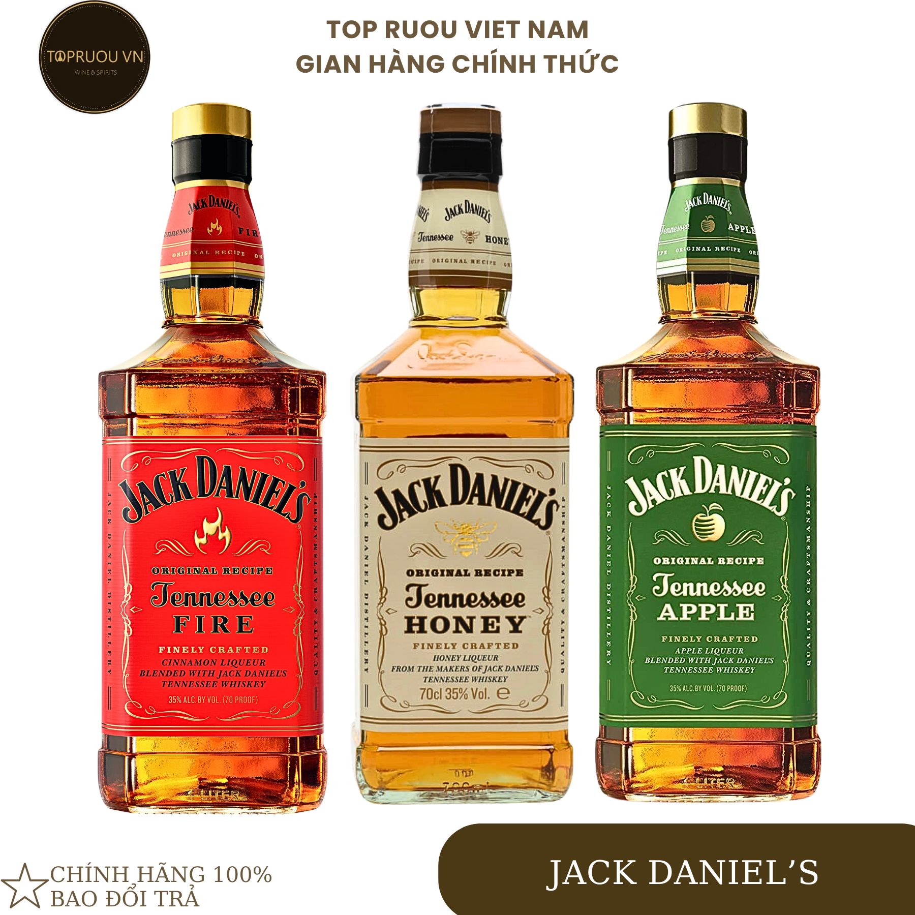 [Top Rượu VN] Rượu Whisky Jack Daniel's No7 Apple - Honey - Fire - Red Dog - Single Barrel - 700ml - 1000ml [Chính Hãng]