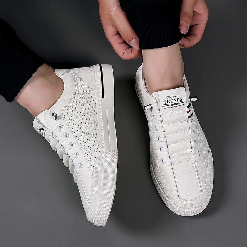 Giày Nam, Giày Sneaker Thấp Cổ Da Cao Cấp Hàn Quốc