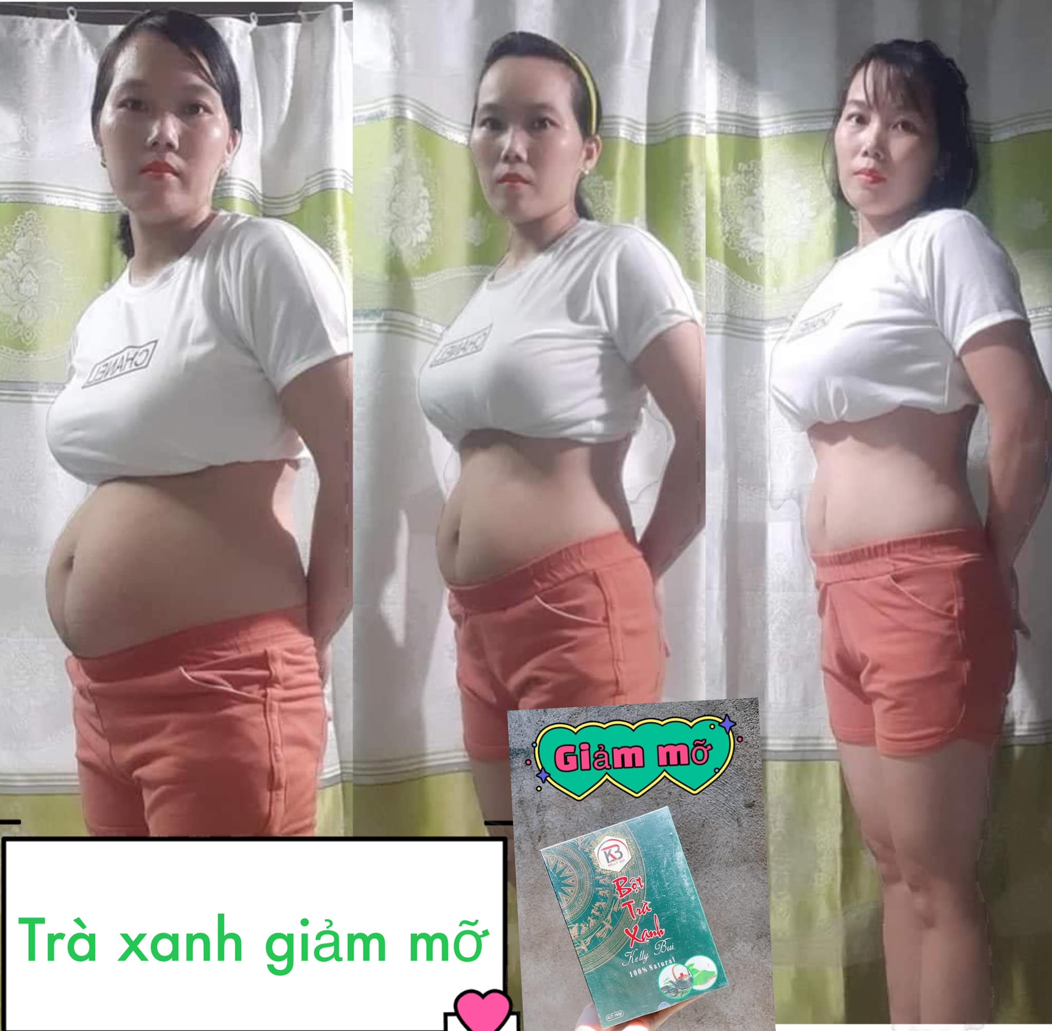 bột trà xanh kelly bùi