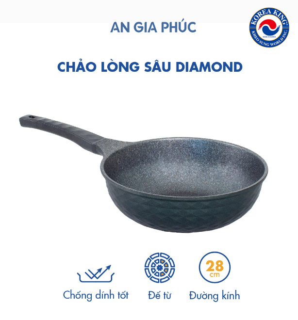 Chảo sâu không dính Diamond Korea King KW-28DI – Hàng chính hãng