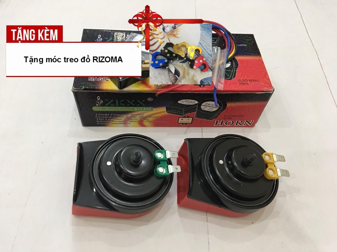Trọn bộ 2 còi ngân HORN với tiếng ngân giòn tan G96-8-TẶNG MÓC TREO TIỆN LỢI