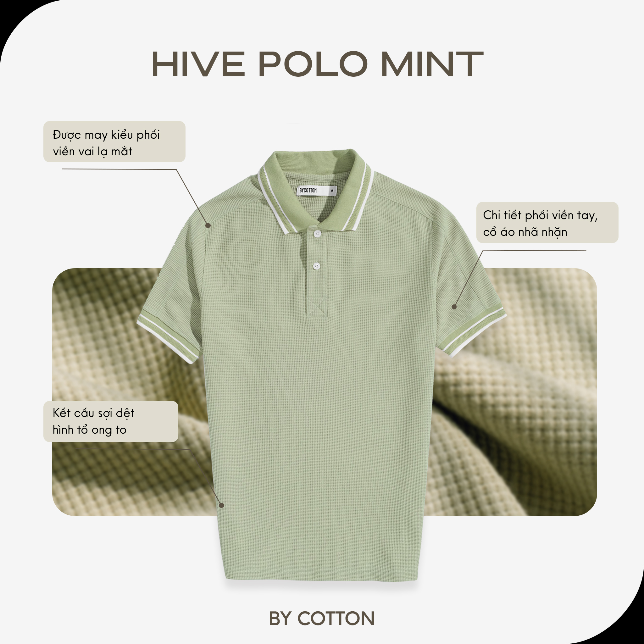 Áo Thun Nam Cao Cấp Hive Polo Multi Color By Cotton