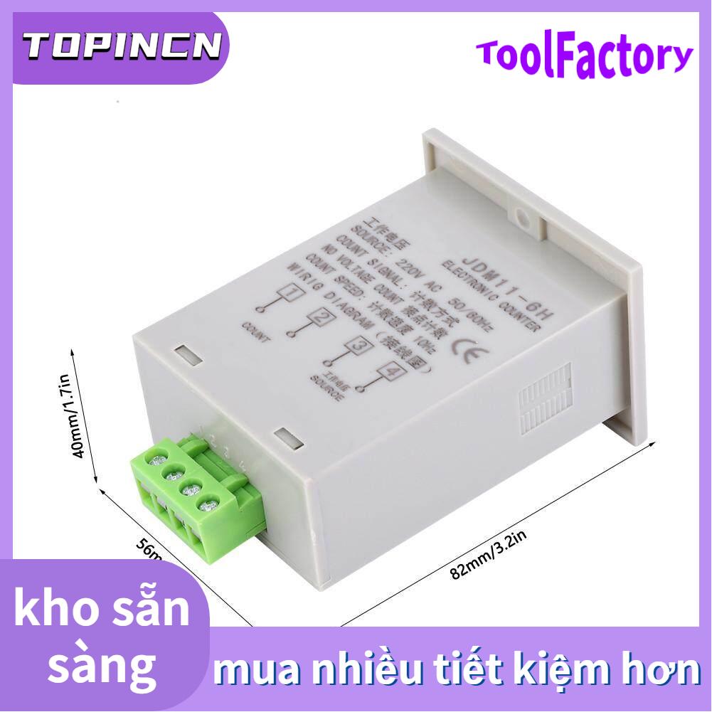Electronic counter, JDM11-6H 6 digit electronic LED digital display counter relay without voltage counter AC220V