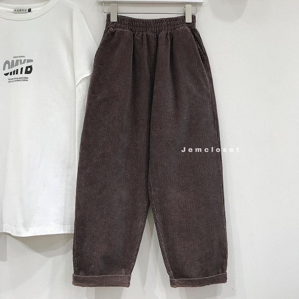 Quần baggy nhung gân BQB - 2657 ( Jem Closet )