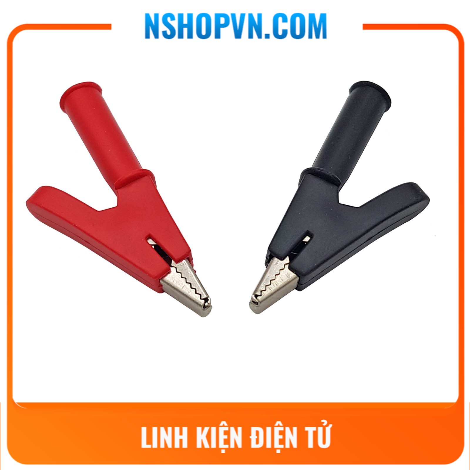 Một cặp kẹp cá sấu 30A đỏ đen