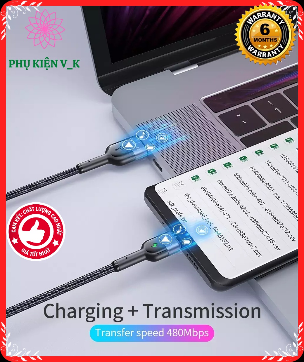 (Ngon Bổ Rẻ) Cáp Sạc Nhanh 3A Micro USB Dành Cho Điện Thoại Android