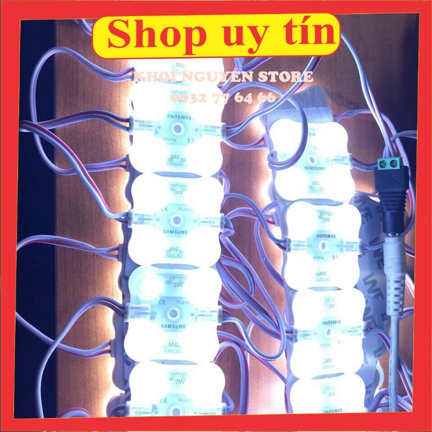 Led Modul 4 bóng Samsung - 1 vỉ 20 thanh 4 mắt led 12v