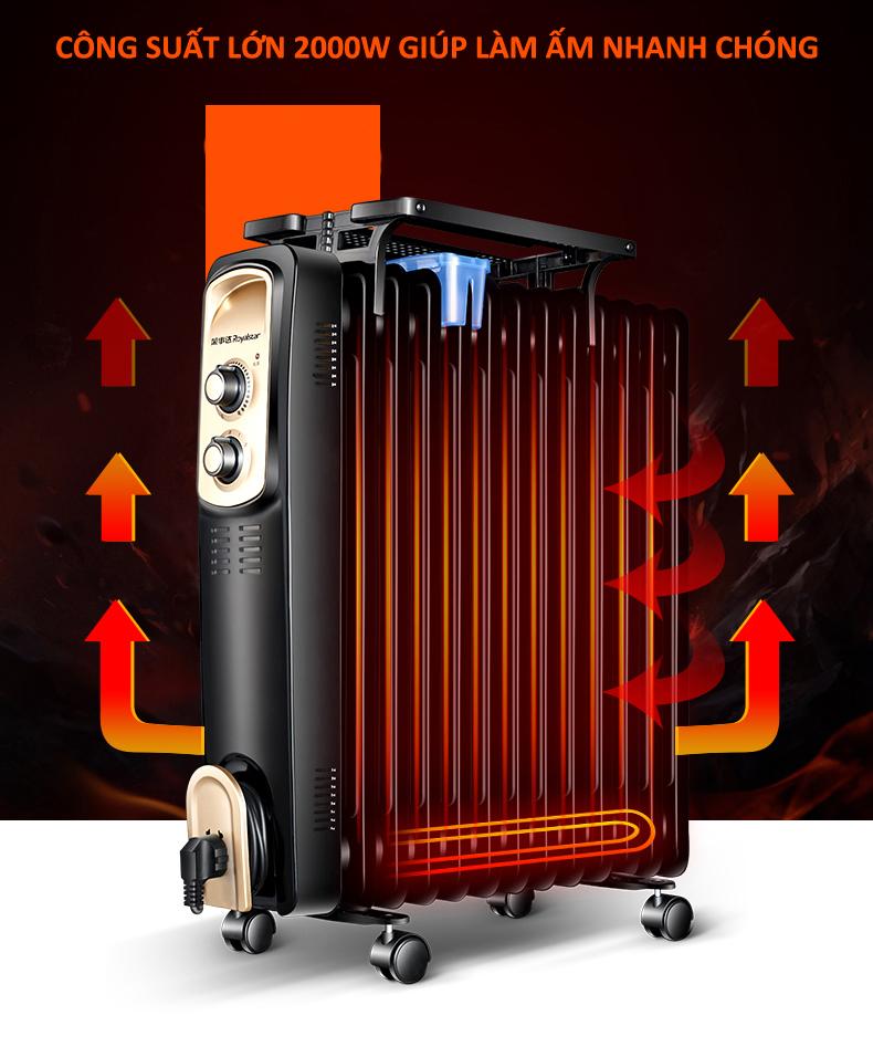 Máy sưởi dầu Royalstar RNG-200D 11 thanh