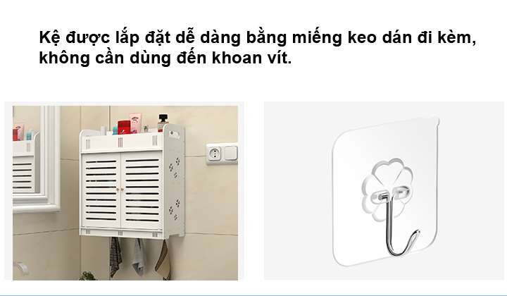 Tủ treo nhà tắm 3 tầng HD00005
