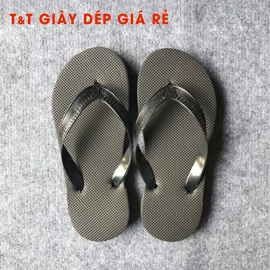 [HCM]Dép xốp quai kẹp nam nữ_màu đen