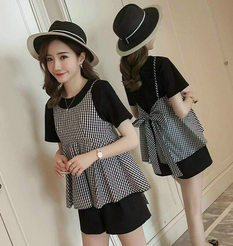Bộ bầu lửng, chất mềm mát cho mẹ bầu mặc nhà freesize 48-65kg