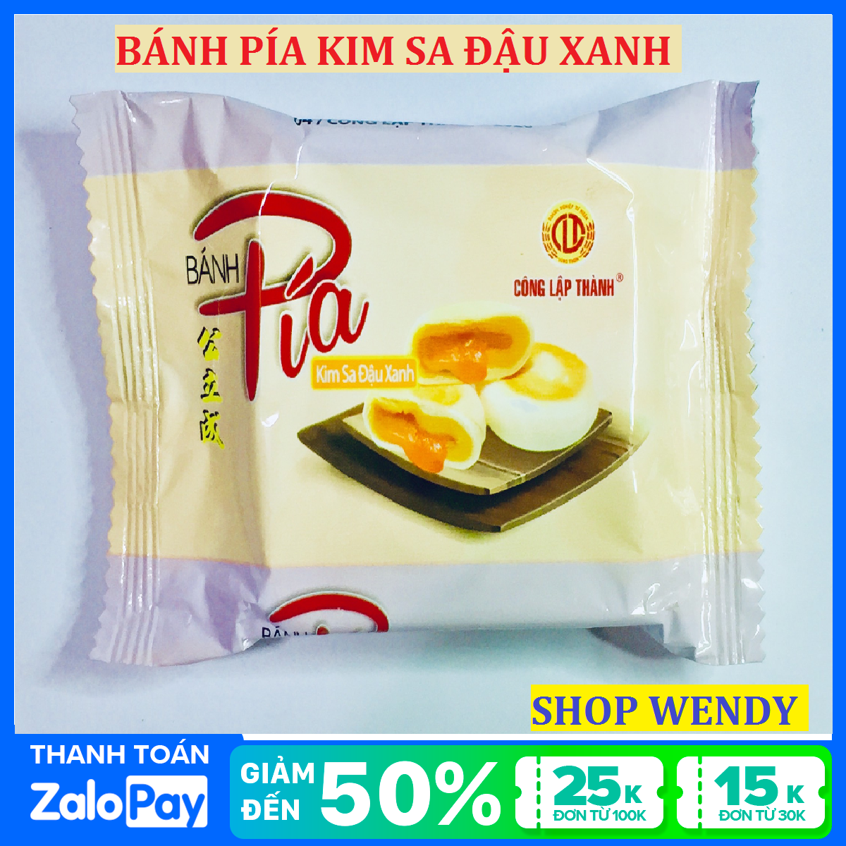 Bánh Pía Kim Sa Mini Đậu Xanh Trứng ,