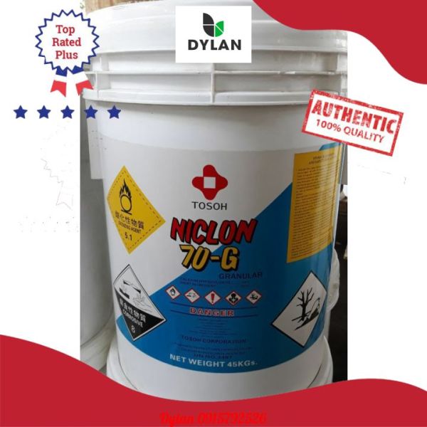 5 thùng Chlorine Niclon 70% - Clorine Tosoh 70 G - Clorin Nhật bản [thùng 45kg]