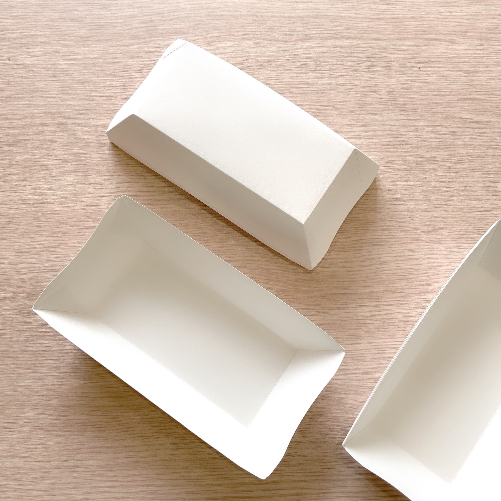 [Kv] Paper Food Trays - Pack of 50 Plain Paper Trays